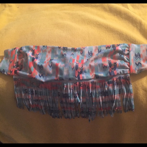 L Space fringe reversible bandeau top - Picture 6 of 8
